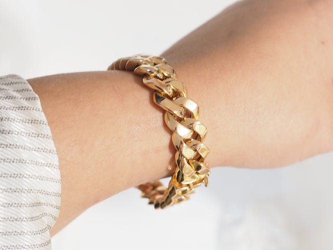 Bracelet Bracelet vintage maille gourmette en or rose 18 ct 58 Facettes 33625