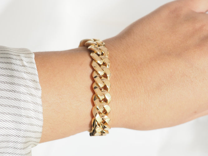 Bracelet Bracelet vintage maille gourmette en or rose 18 ct 58 Facettes 33625