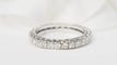 Bague 50 Alliance américaine tour complet en or blanc 14 kt et diamants 1,12 ct 58 Facettes 30903