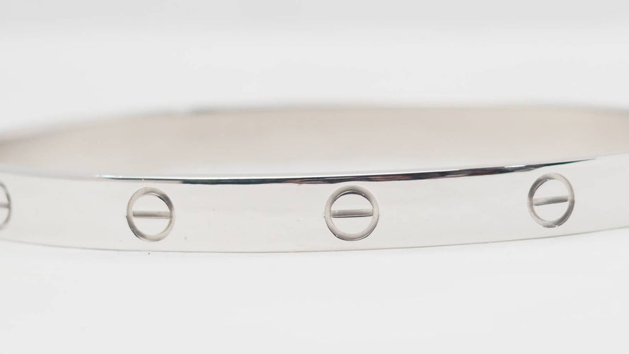 Bracelet Cartier Love - Bracelet grand modèle en or blanc 18 ct 58 Facettes 33259