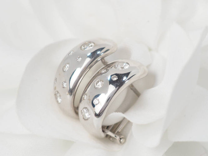 Boucles d'oreilles Boucles d’oreilles en or blanc 18 kt et diamants 58 Facettes 21485