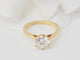 Bague 54 Bague solitaire en or jaune 18 kt et diamant 1,59 ct 58 Facettes 32058