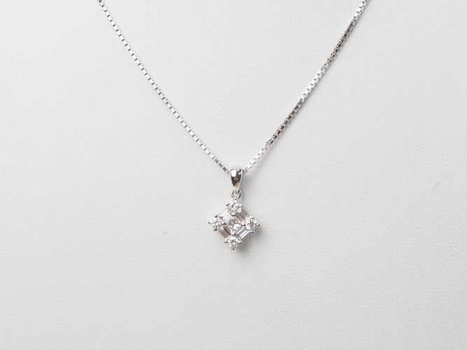 Collier Collier en or blanc 18 kt et diamants taille brillant 58 Facettes 21042