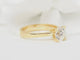 Bague 55 Bague solitaire en or jaune 18 kt et diamant taille ancienne 1,40 ct 58 Facettes 31380/31535