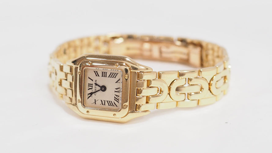 Montre Cartier Mini Panthère - Montre en or jaune 18 kt, réf. 1130 58 Facettes 32737