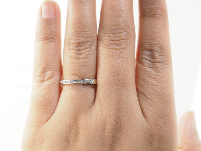 Bague 54 Tiffany & Co Lock - Bague en or blanc 18 kt et diamants 58 Facettes 33130