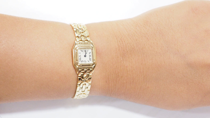 Montre Cartier Mini Panthère - Montre en or jaune 18 kt, réf. 1130 58 Facettes 32737