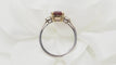 Bague 54 Bague en or bicolore 18 ct avec rubis naturel et diamants 58 Facettes 32734