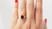 Bague 54 Bague en or bicolore 18 ct avec rubis naturel et diamants 58 Facettes 32734
