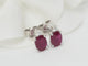 Boucles d'oreilles Puces d’oreilles en or blanc 18 ct, rubis 2,20 ct et diamant 58 Facettes 33180