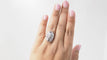Bague 55 Bague Art Déco en or blanc 18 ct et diamants 58 Facettes 32792