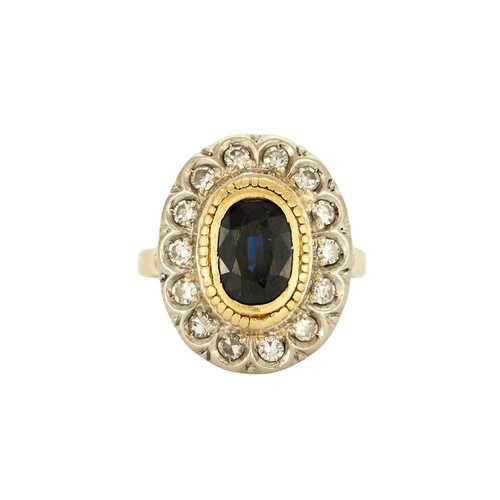 Bague 52.5 Bague pompadour saphir et diamants 58 Facettes 127210110172