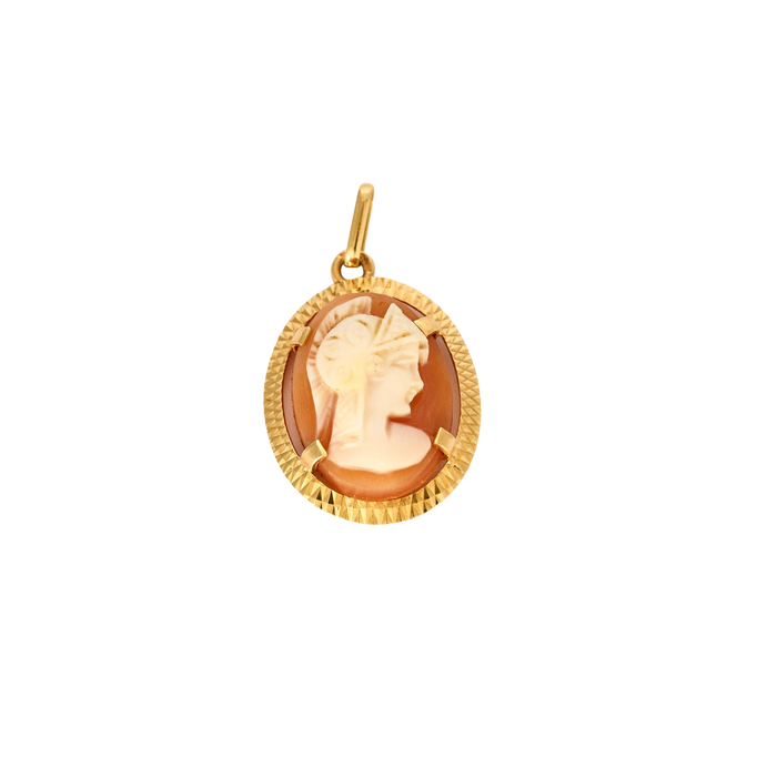 Pendant cameo yellow gold