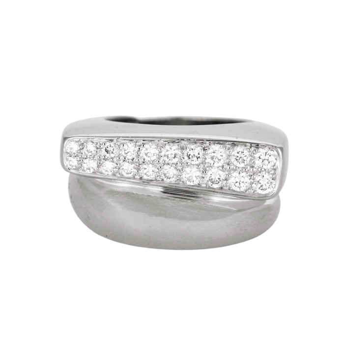 Bague 50 FRED - SUCCESS - Bague en or blanc et diamants 58 Facettes DV0782-1-50-2