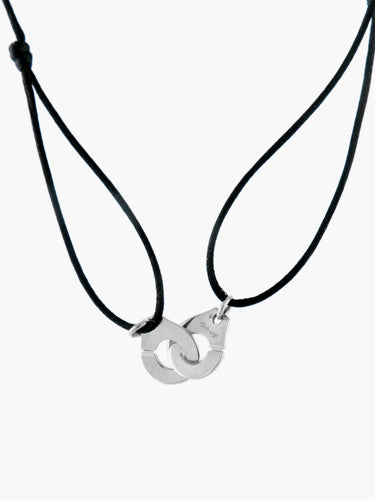 Bilezik Dinh Van - 18 ayar beyaz altın Menottes bilezik 58 Facettes BO/210017