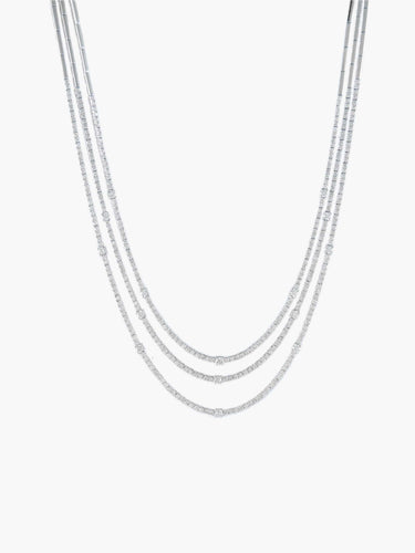 Collier Or Blanc / Diamants Collier rivière en or blanc 18 carats et diamants 58 Facettes BO/220008 STA