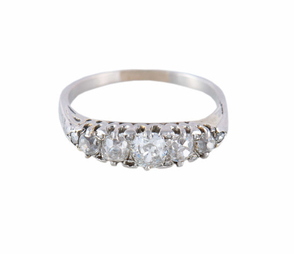 Bague 57 Bague «Chimère» Art déco en platine et diamants 58 Facettes BO/220095 NSS