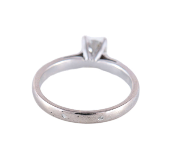 Bague 59 Bague solitaire en or blanc 18 carats et diamant 0,25 ct 58 Facettes BO/220098 NSS