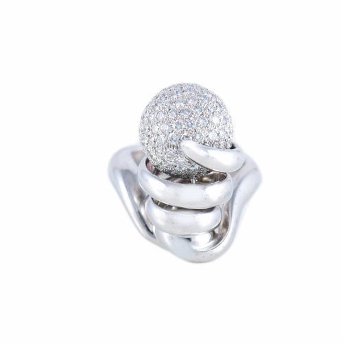 Bague 53 de Grisogono - Bague Tourbillon pavée en or blanc et diamants 58 Facettes BO/220112 NSS