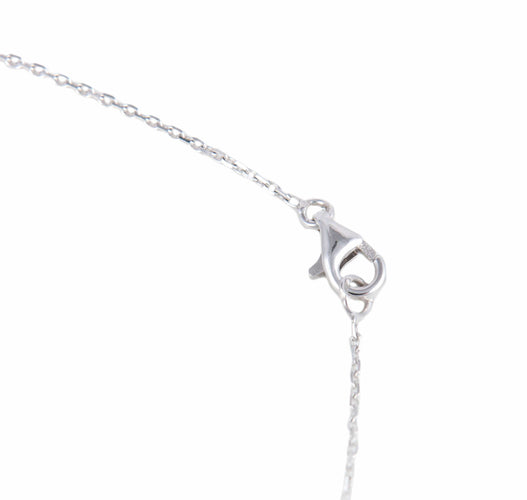 Necklace Bezel-set pendant necklace in white gold and brilliant-cut diamond 58 Facettes BO/220096