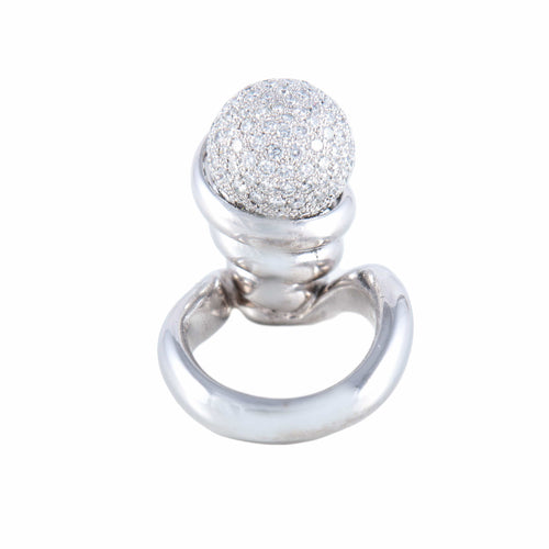 Bague 53 de Grisogono - Bague Tourbillon pavée en or blanc et diamants 58 Facettes BO/220112 NSS