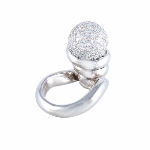 Bague 53 de Grisogono - Bague Tourbillon pavée en or blanc et diamants 58 Facettes BO/220112 NSS