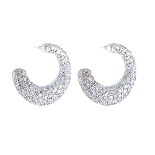 Boucles d'oreilles Boucles d'oreilles Luna en or blanc 18k et diamants 58 Facettes BO/220091