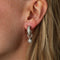 Boucles d'oreilles Boucles d'oreilles demi-créoles "Stone" en or blanc 18k et diamants 58 Facettes BO/220046