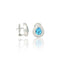 Boucles d'oreilles Boucles d’oreilles poire en or blanc 18k, topazes bleues et diamants 58 Facettes