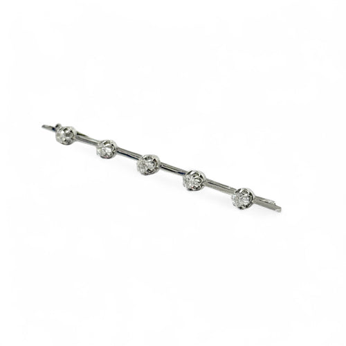 Broche Broche barrette en platine sertie de diamants taille ancienne 58 Facettes REF24003-167