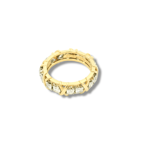 Bague 54 Tiffany & Co. - Bague seize diamants en or jaune 18k 58 Facettes