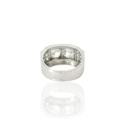 Bague 52 Wolfers 1812 - Bague vintage en platine et diamants 58 Facettes