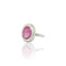 Ring 52.5 Vintage ring in 18k white gold and pink ruby, diamonds 58 Facettes