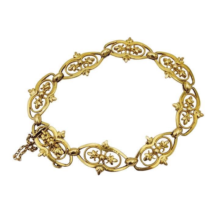 Bracelet Important bracelet ancien en or maille filigranée 58 Facettes