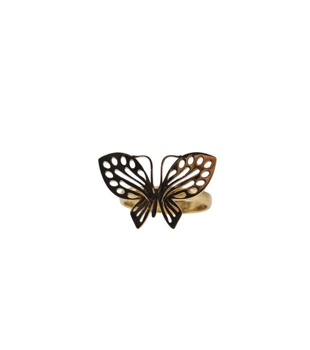 Yellow gold butterfly ring