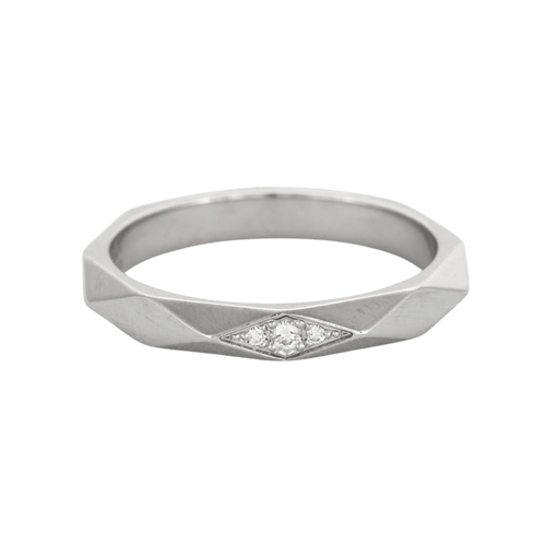 Bague 52 BOUCHERON- Alliance Facette en platine et diamants 58 Facettes DV5651-1