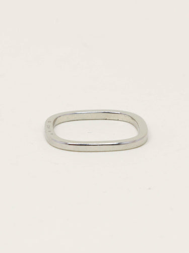 Bague 49 Dinh Van Square - Alliance carrée en or blanc 18k 58 Facettes 1206.1