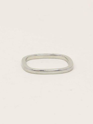 Bague 49 Dinh Van Square - Alliance carrée en or blanc 18k 58 Facettes 1206.1