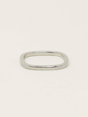 Bague 49 Dinh Van Square - Alliance carrée en or blanc 18k 58 Facettes 1206.1