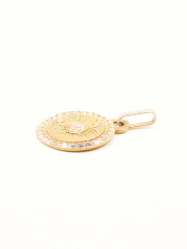 Pendentif Perroud - Médaille signe Cancer en or jaune 18 carats 58 Facettes 1215.6