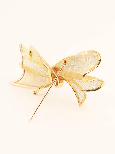 Broche Broche nœud papillon vintage en or jaune 18 carats 58 Facettes 1210.2