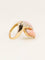 Bague 48 Bague en or jaune 18k au corail peau d’ange et diamants 58 Facettes 1211.5