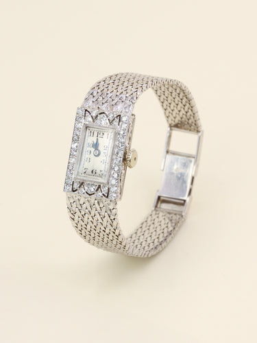 Montre Montre Art déco de dame en or blanc 18 carats et diamants 58 Facettes 1181.7