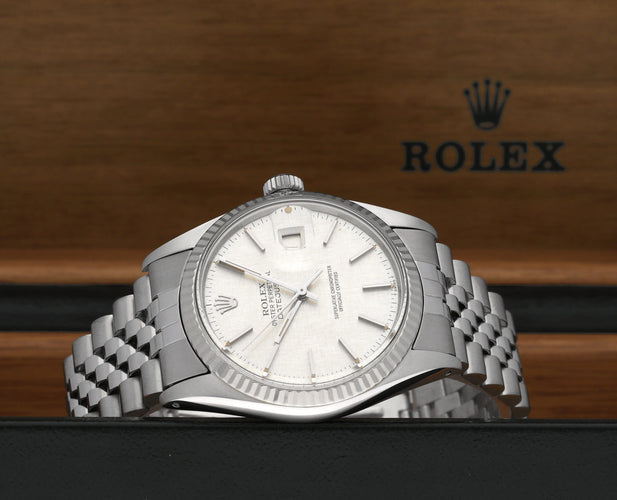 Rolex Datejust 16014 watch - Automatic steel watch, linen dial 58 Facettes ROL/DJ1/1265