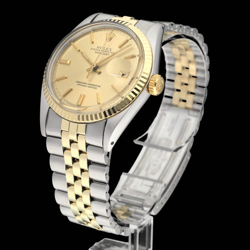 Montre Rolex Datejust 1601 (1973) - Montre automatique 36 mm en or et acier 58 Facettes ROL/DJ1/1286