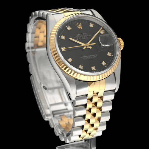 Zegarek Rolex Datejust - Zegarek 16233G (1990) ze stali i złota 58 Facettes ROL/DJ1/1300