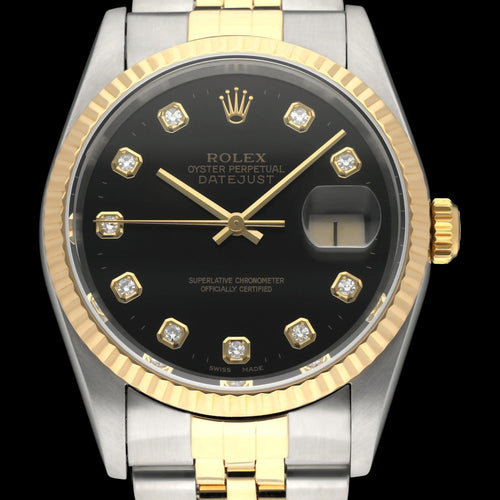 Montre Rolex Datejust - Montre 16233G 36 mm en acier et or (2000) 58 Facettes ROL/DJ1/1312