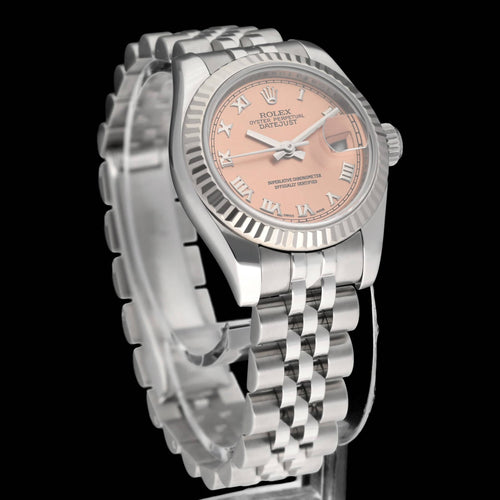 Orologio Rolex Lady-Datejust 179174 - Orologio automatico da donna 26 mm acciaio, scatola e documenti 58 Facettes ROL/LDJ/535