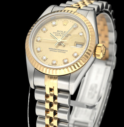 Montre Rolex Lady-Datejust 79173G - Montre automatique femme 26 mm or/acier 58 Facettes