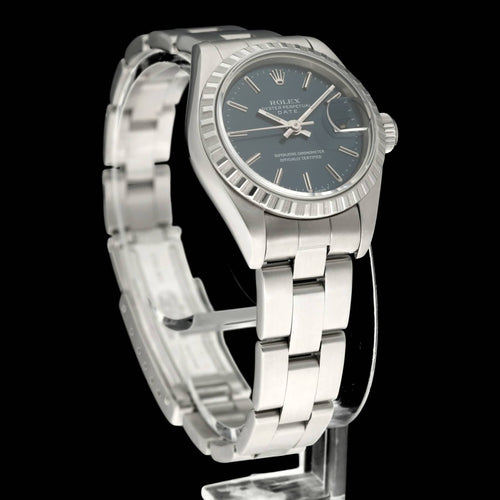 Zegarek Rolex Oyster Perpetual Lady-Date - Zegarek damski ref. 69240 stal 26 mm 58 Facettes ROL/LDJ/571
